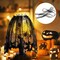 5 Pieces Halloween Decorations Indoor Halloween Decor Black Lace Table Runner Fireplace Mantel Scarf Round Tablecloth Cobweb Lampshade with 32 Pcs 3D Bat Wall Stickers